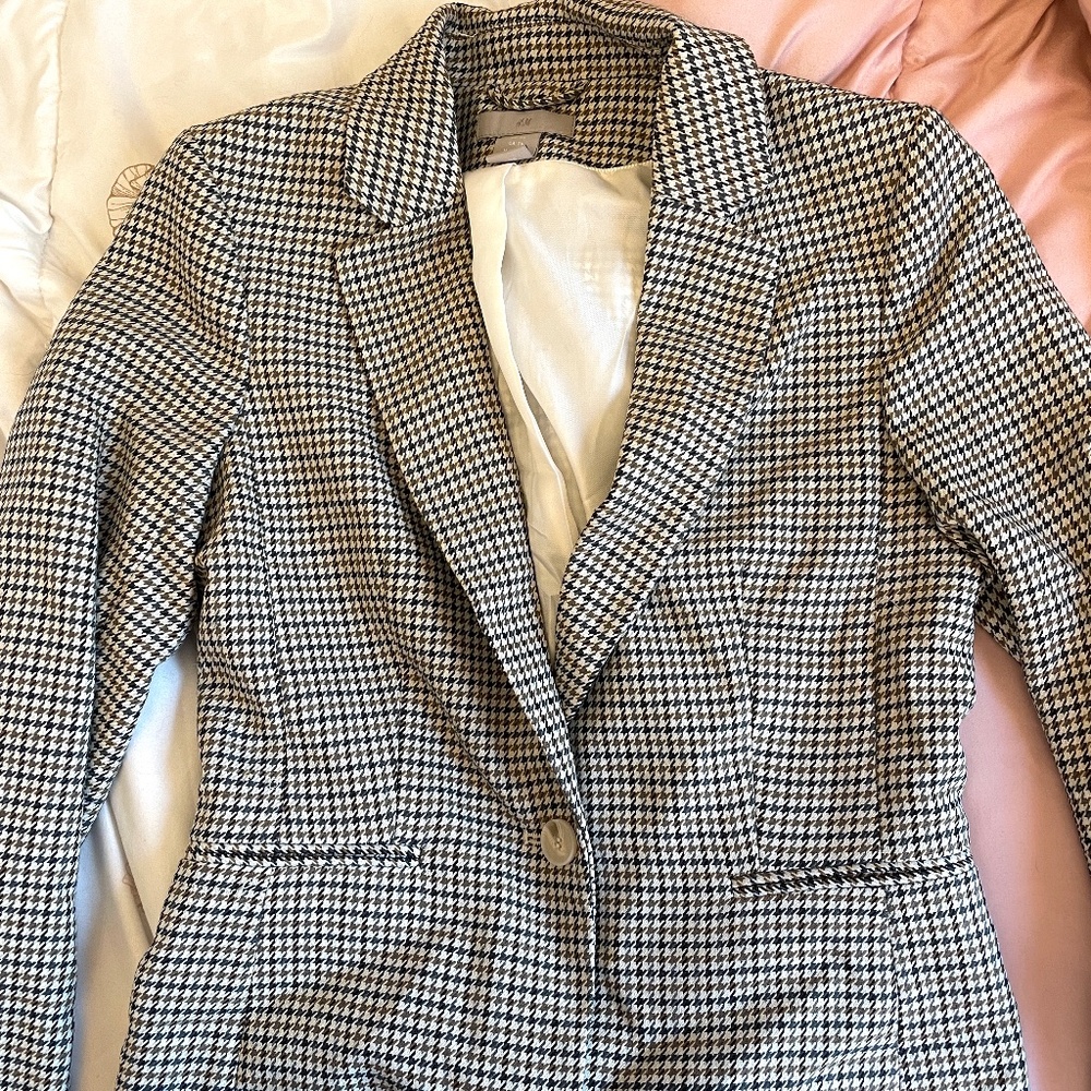 H&M plaid blazer